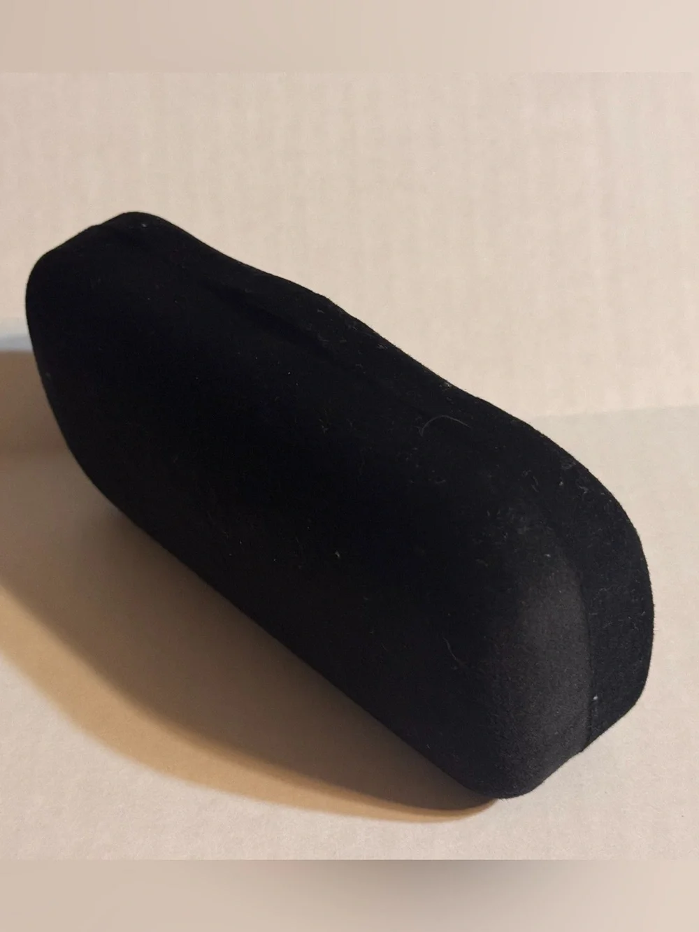 A Gucci Eyewear Case in Black and Dark Gray with Gold Logo